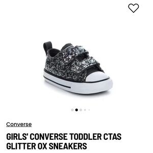 CONVERSE TODDLER CTAS GLITTER OX SNEAKERS TODDLER SIZE 5